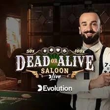 Dead or Alive: Saloon by Evolution, showcased at ninecasino-gr.com.gr – game logo