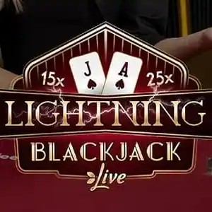 Lightning Blackjack online game logo by Evolution on ninecasino-gr.com.gr