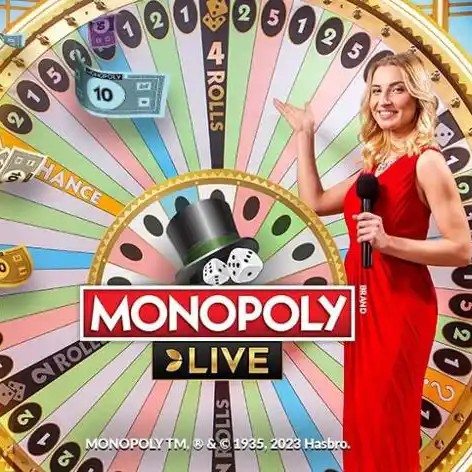 Monopoly Live online game logo by Evolution on ninecasino-gr.com.gr