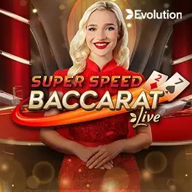 Super Speed Baccarat slot visual from Evolution available on ninecasino-gr.com.gr